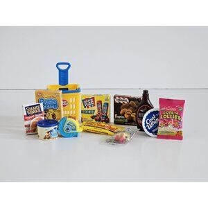 Zuru Mini Brands Pantry Items~Lot of 11 And Grocery Basket